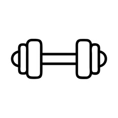Dumbbell Line Icon for Fitness and Workout Concepts