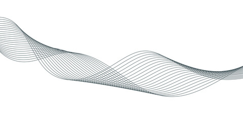 abstract Grey wave line background on white background.	