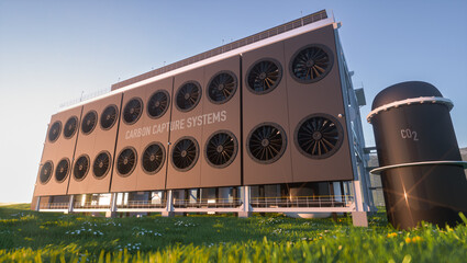 industrial carbon capture facility to reduce the CO2