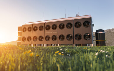 industrial carbon capture facility to reduce the CO2