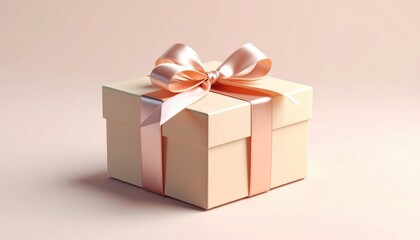 Exquisite white gift box with delicate pink ribbon and bow, a perfect present for every occasion