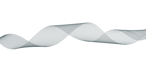 abstract Grey wave line background on white background.	
