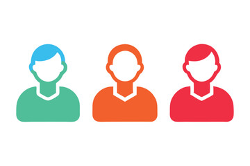 Fototapeta premium Colorful People Icons Representing Diversity and Inclusion on a White Background