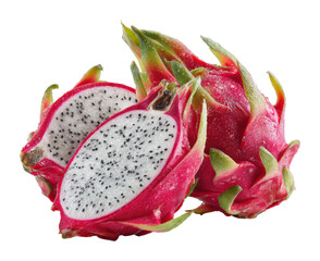 Savoring dragon fruit delights a culinary exploration of exotic flavors in nature's garden isolated on transparent background