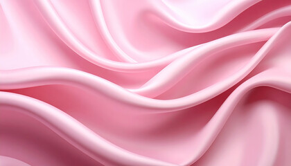 Fototapeta premium Pink satin fabric flowing and waving forming a beautiful background