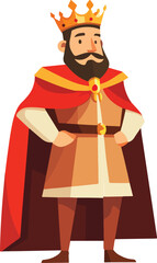 King Vector Illustration on Transparent Background