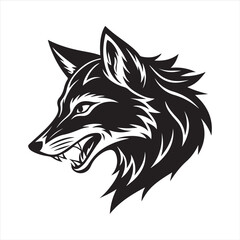 Red fox silhouette vector