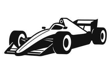 Formula One Car Vector Illustration - Sleek Racing Icon for Motorsport, Speed, and Grand Prix-Themed Designs