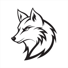 Obraz premium Red fox silhouette vector