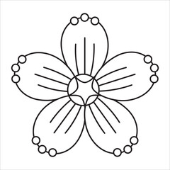 Abstract flower vector illustration with floral spring and summer design elements for nature, beauty and decoration