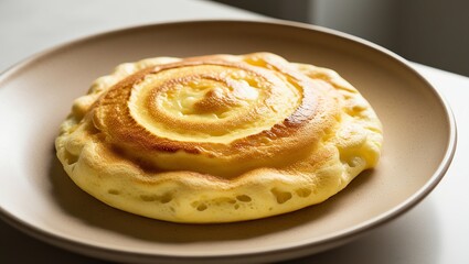 Golden Swirled Shepherd's Pie with a Crispy Baked Top on a Neutral Plate

