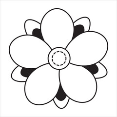 Vector floral illustration of an abstract flower design with colorful spring blossom patterns