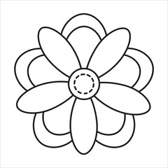 Abstract floral vector illustration featuring colorful bloom, spring nature design element