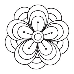 Abstract floral vector illustration with colorful spring flowers and nature design elements