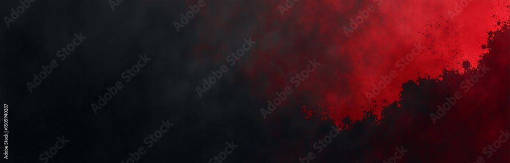 Poster abstract black red background features wide web banner dark rough textures grunge effect