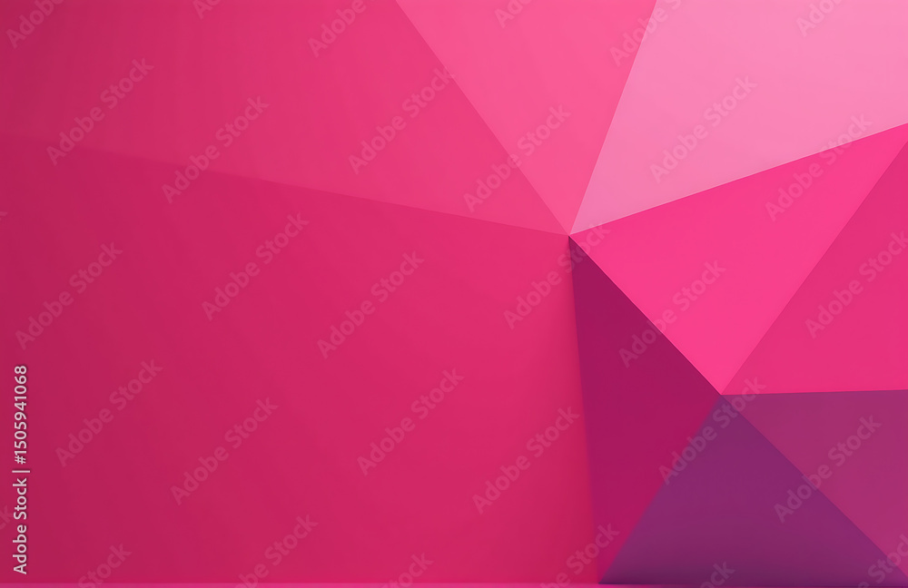 Poster abstract geometric background vibrant pink color copy space available graphic design web banner
