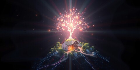 Split Season Tree Art