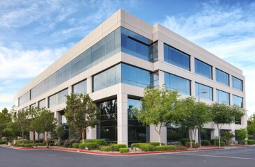 modern office building in the city