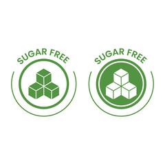 Obraz premium Sugar-free icon illustration symbols isolated on a white background 
