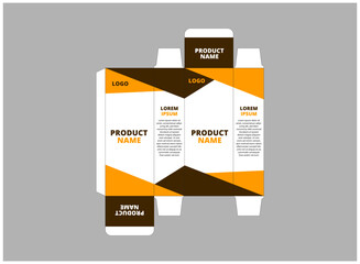 Packaging Design Template Product Brown With Logo Brand Name Product Vector Illustration