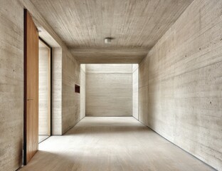 Hallway View With Wood Trim and Light Colored Walls
