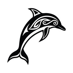 Obraz premium silhouette of a dolphin