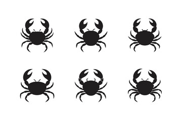 Fototapeta premium crab claws raised line art silhouette vector
