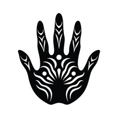 hand drawn vector illustration of a tribal tattoo