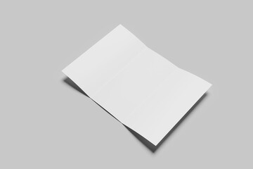 TRIFOLD BROCHURE MOCKUP 3D Blue