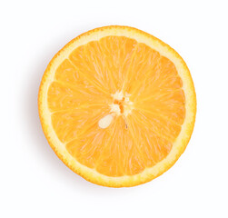 Orange slice isolated on white