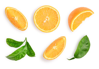 Fototapeta premium Orange slice isolated on white