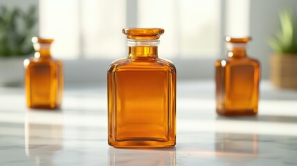 Glass Bottles with Oil