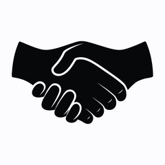 handshake isolated on white background