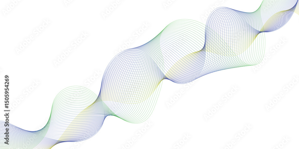 Leinwandbilder abstract flowing wave lines. design element for technology, science, modern concept.vector eps 10 ab