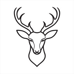 white tailed deer silhouette vector