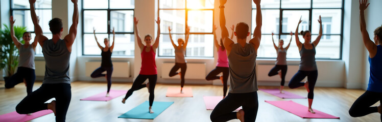 corporate workplace yoga sessions promoting employee