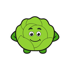 Obraz premium Brussels Sprout cartoon vector