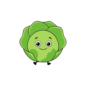 Brussels Sprout cartoon vector