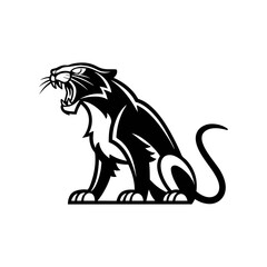 creami un logo con una pantera silhouette vector © PuspanjaliRani