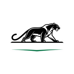 creami un logo con una pantera silhouette vector © PuspanjaliRani