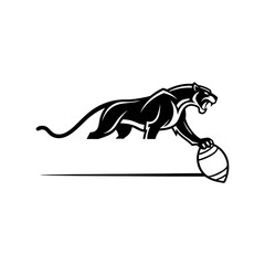 creami un logo con una pantera silhouette vector © PuspanjaliRani