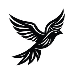 Obraz premium Tribal Bird in Flight Tattoo Design