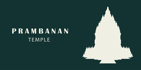 Prambanan Temple Complex, Indonesia: Ancient Hindu Temples, Stylized Illustration of Prambanan, UNESCO World Heritage Site