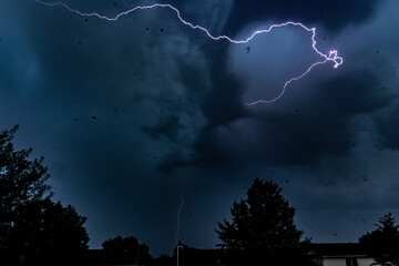 lightning in the sky