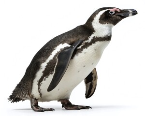 Obraz premium King Penguin Standing Tall on White Background