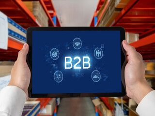 Business person navigates B2B landscape, harness technology to enhance business-to-business...