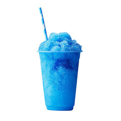 Icy Blue Slush Delight A Refreshing Summer Treat isolated on transparent background