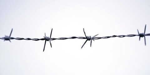 Barbed Wire Fence Close Up