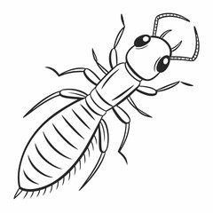 Various insects including mosquito bee wasp and housefly in vector illustration style