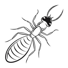 Various insects including mosquito bee wasp and housefly in vector illustration style